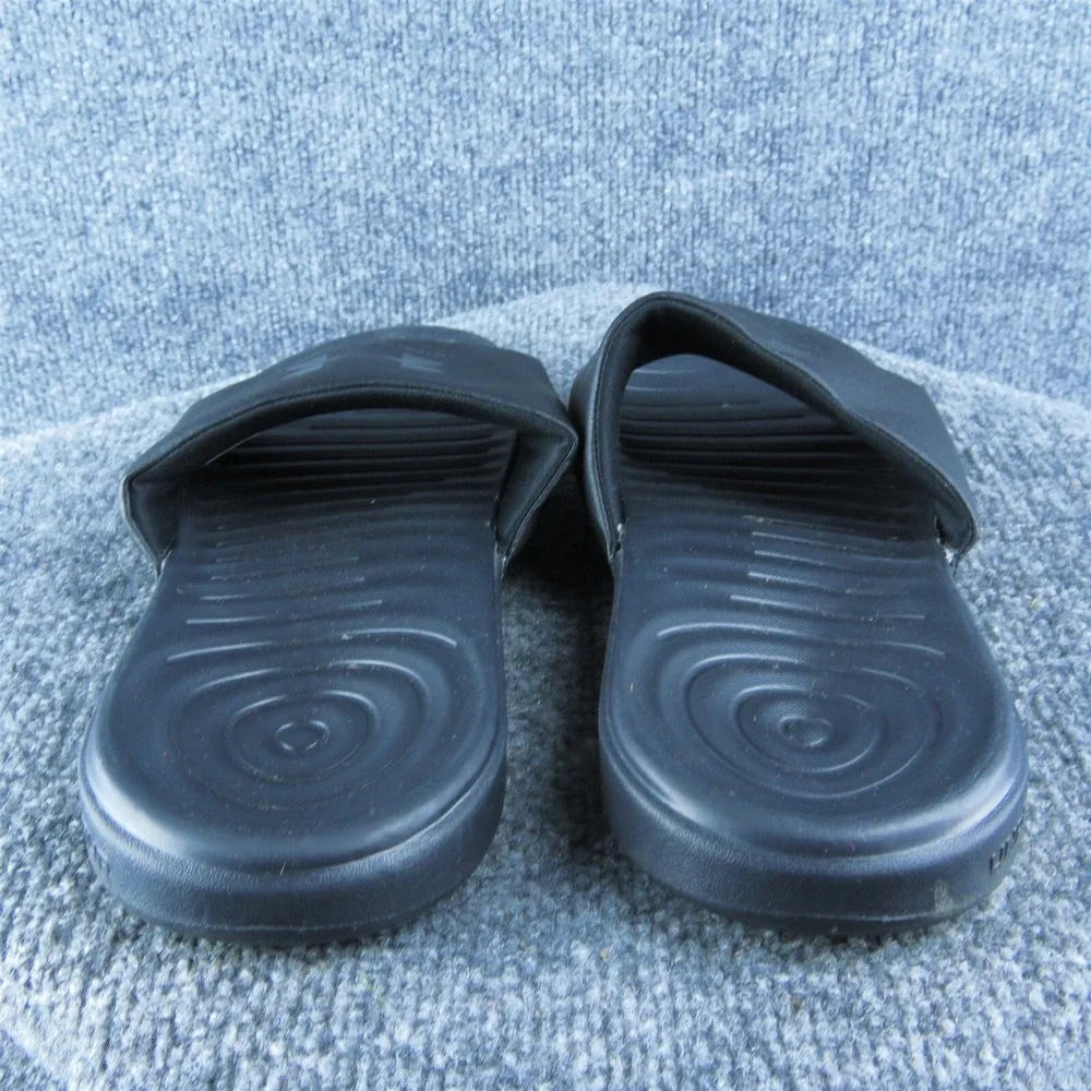 Under Armour Comfort Men Slide‎ Sandals Size 8 Medium Black Synthetic Slip On